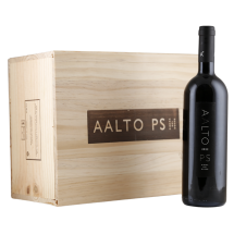 6 Flaschen Aalto PS 2022 in original Holzkiste