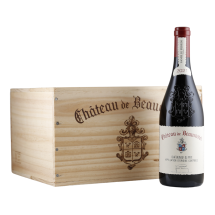 6 Flaschen Château de Beaucastel Châteauneuf-du-Pape Rouge 2021 in original Holzkiste