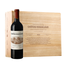 6 Fl. Château Beausejour (Héritiers Duffau-Lagarrosse) 2023 (Subskription) + original Holzkiste | KI-generiert