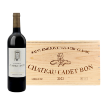 6 Fl. Château Cadet Bon 2023 + original Holzkiste | KI-generiert