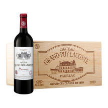 6 Fl. Château Grand-Puy-Lacoste 2023 + original Holzkiste | KI-generiert