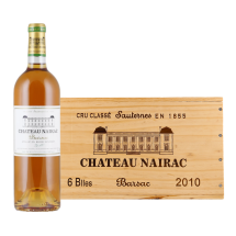 6 Fl. Château Nairac Barsac 2010 + original Holzkiste | KI-generiert