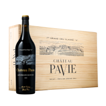 6 Fl. Château Pavie 2023 + original Holzkiste | KI-generiert