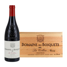 6 Fl. Domaine des Bosquets La Colline Gigondas 2022 + original Holzkiste | KI-generiert