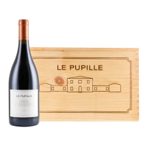 6 Fl. Le Pupille Syrah 2020 + original Holzkiste | KI-generiert