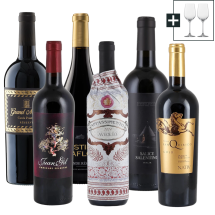 Rotwein-Premium-Selektion + zwei Rotweingläser von Schott Zwiesel