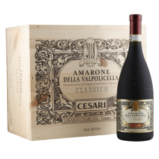 6 Flaschen Cesari Amarone della Valpolicella Classico Gold Edition 2018 + original Holzkiste