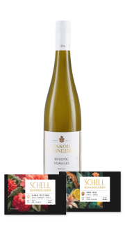 Geschenkpaket Weißwein (1*Wein + 2* Schokolade im Geschenkkarton)