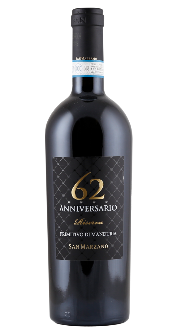 Image of Anniversario 62 Primitivo di Manduria Riserva, Primitivo di Manduria DOC, Apulien, 2019, Rotwein