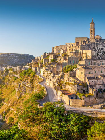 Ancient town of Matera at sunrise, Basilicata, Italy