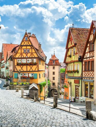 Die schönen Gassen in Rothenburg, Deutschland